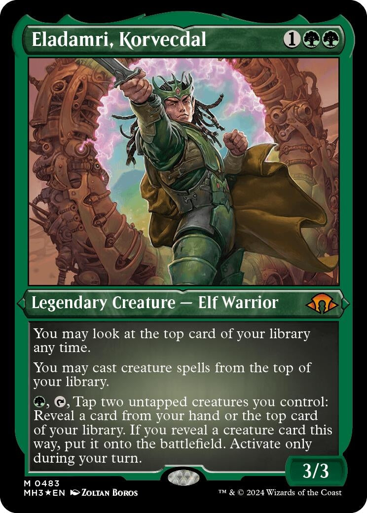 Image for Eladamri, Korvecdal (Foil Etched) (483) (MH3) - Magic: The Gathering