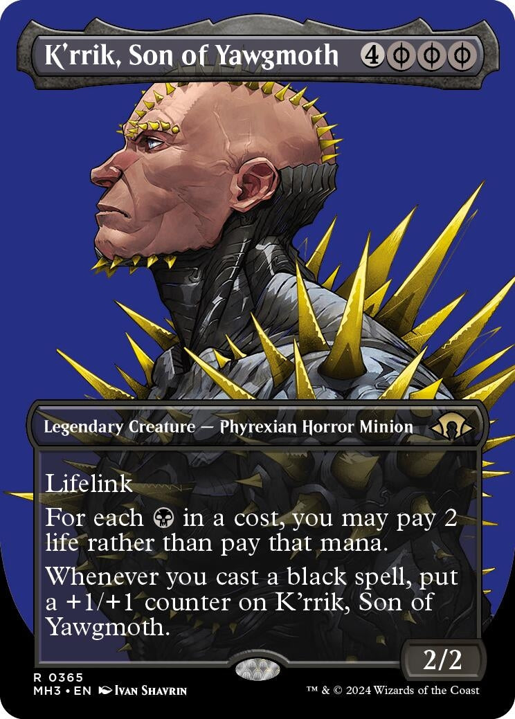 Image for K'rrik, Son of Yawgmoth (Borderless) (365) (MH3) - Magic: The Gathering