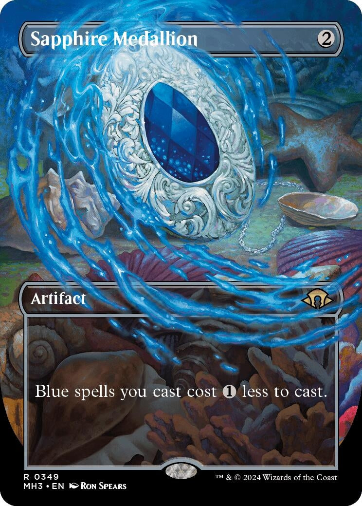 Image for Sapphire Medallion (Borderless) (349) (MH3) - Magic: The Gathering