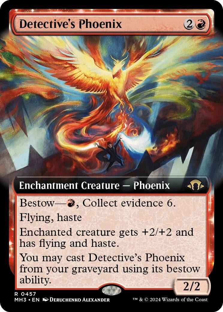 Image for Detective's Phoenix (Extended Art) (457) (MH3) - Magic: The Gathering