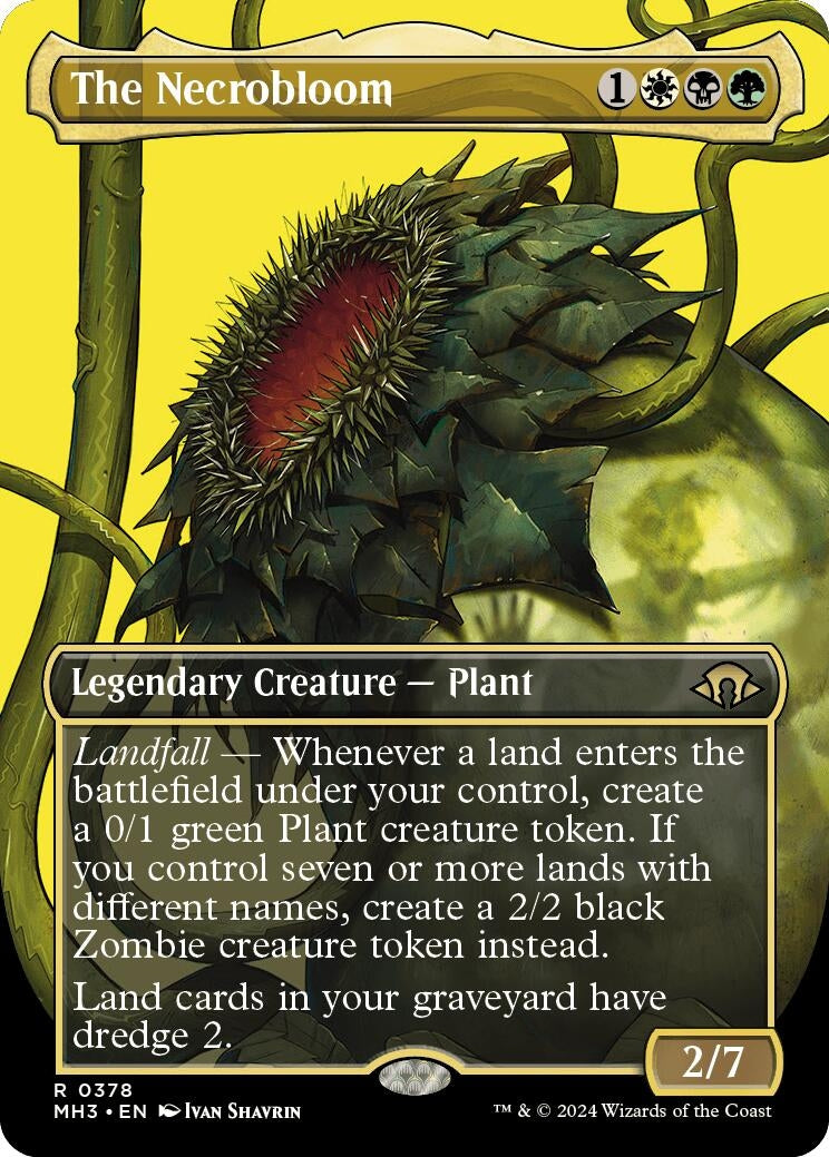 Image for The Necrobloom (Borderless) (378) (MH3) - Magic: The Gathering