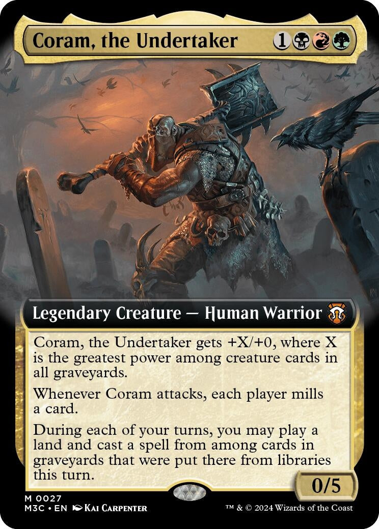 Image for Coram, the Undertaker (Extended Art) (27) (M3C) - Magic: The Gathering