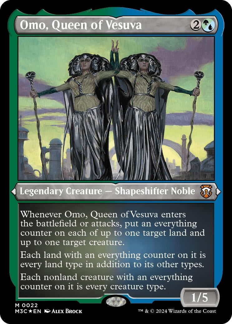 Image for Omo, Queen of Vesuva (Foil Etched) (22) (M3C) - Magic: The Gathering