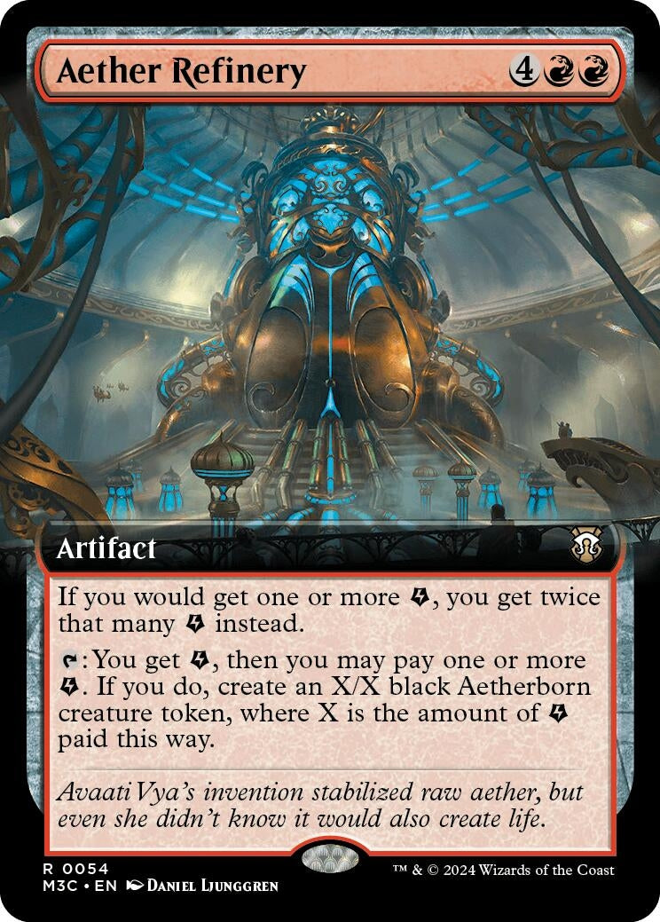 Image for Aether Refinery (Extended Art) (Ripple Foil) (54) (M3C) - Magic: The Gathering