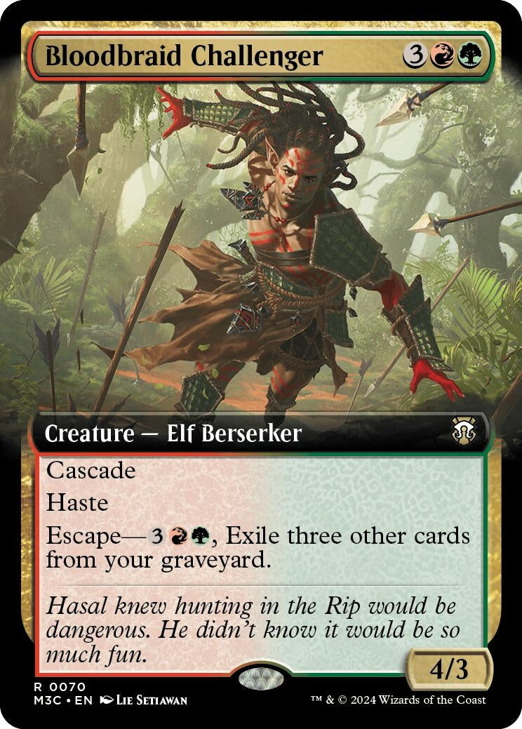 Image for Bloodbraid Challenger (Extended Art) (Ripple Foil) (70) (M3C) - Magic: The Gathering