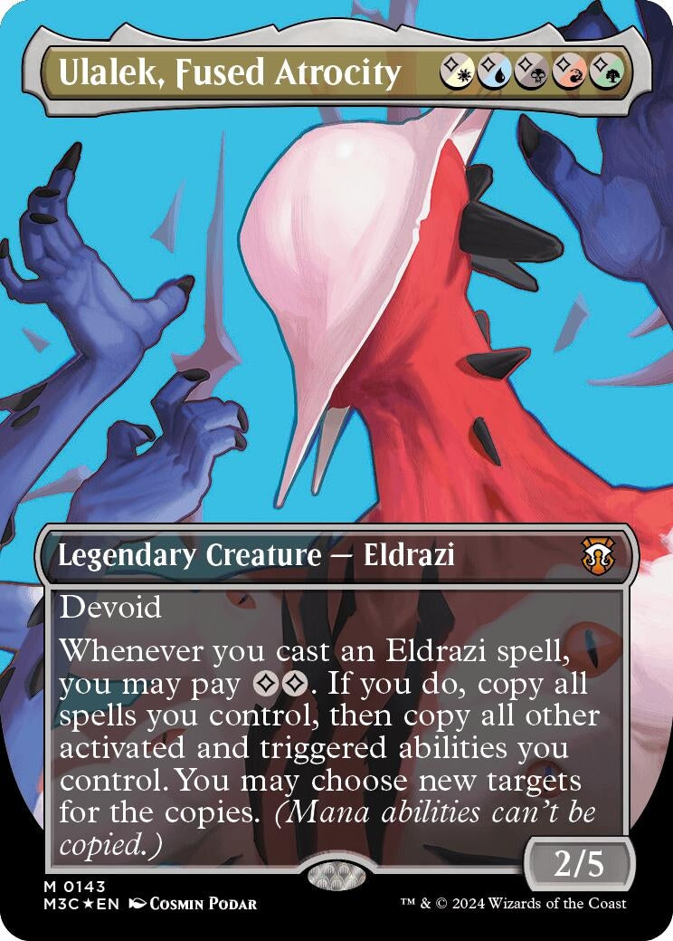 Image for Ulalek, Fused Atrocity (Borderless) (Ripple Foil) (143) (M3C) - Magic: The Gathering