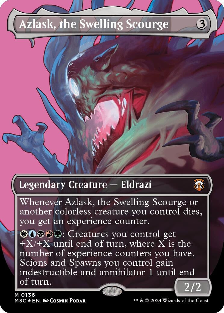 Image for Azlask, the Swelling Scourge (Borderless) (Ripple Foil) (136) (M3C) - Magic: The Gathering