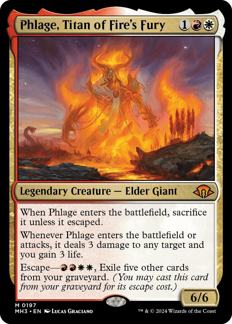 Image for Phlage, Titan of Fire's Fury (197) (MH3) - Magic: The Gathering