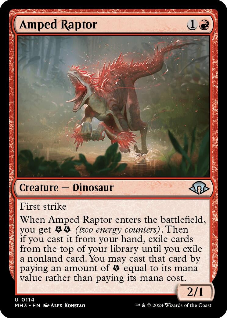Image for Amped Raptor (114) (MH3) - Magic: The Gathering