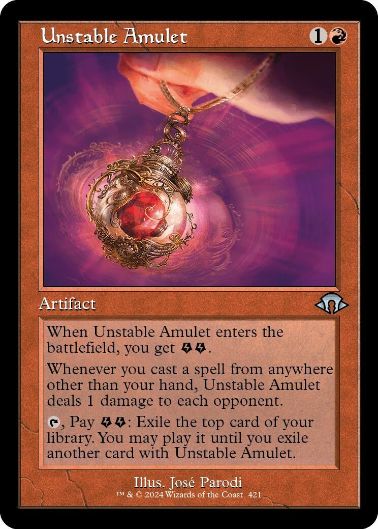 Image for Unstable Amulet (Retro Frame) (421) (MH3) - Magic: The Gathering