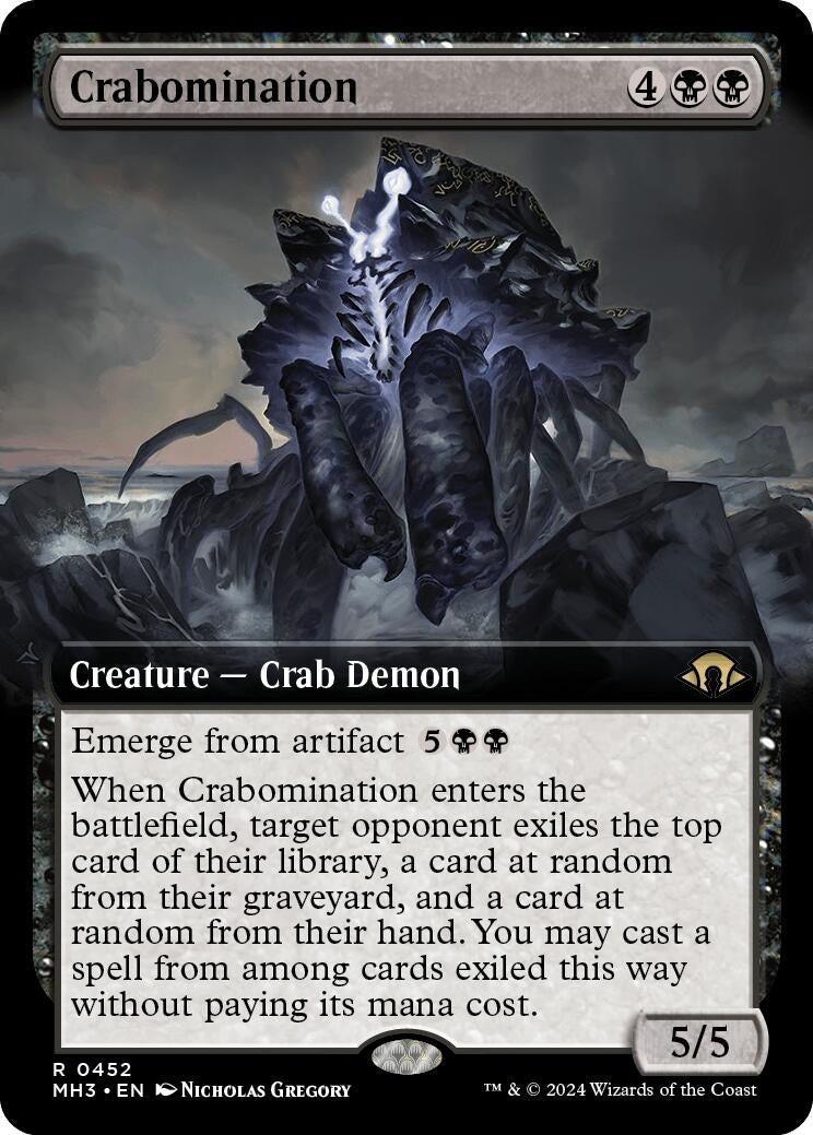 Image for Crabomination (Extended Art) (452) (MH3) - Magic: The Gathering