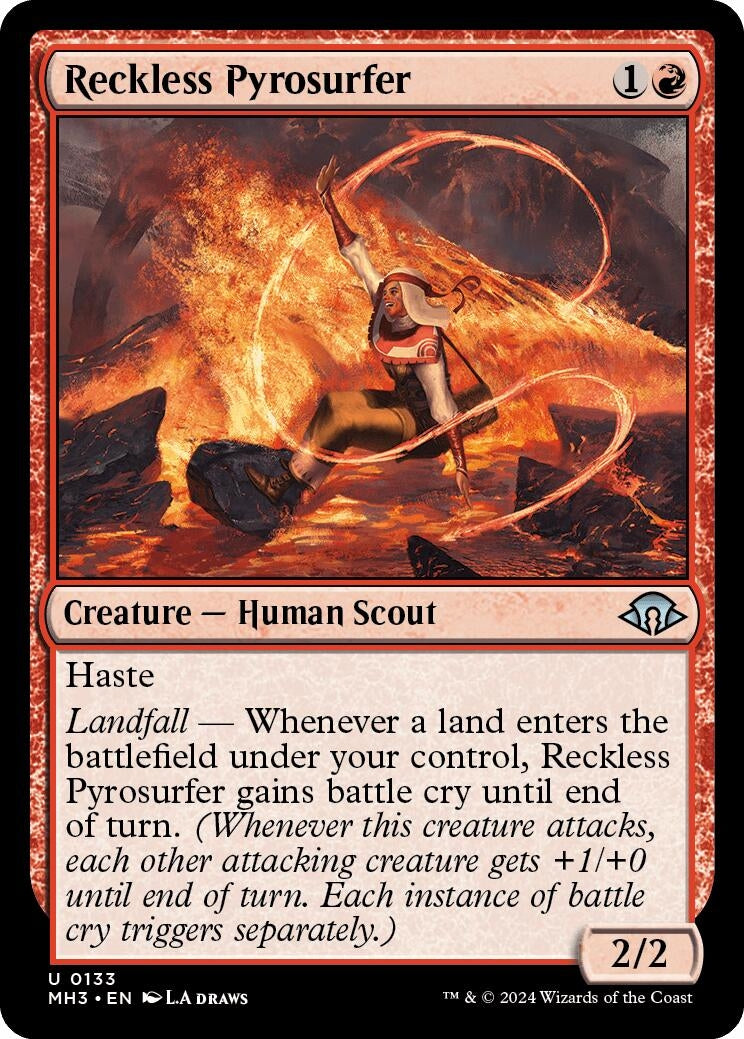 Image for Reckless Pyrosurfer (133) (MH3) - Magic: The Gathering