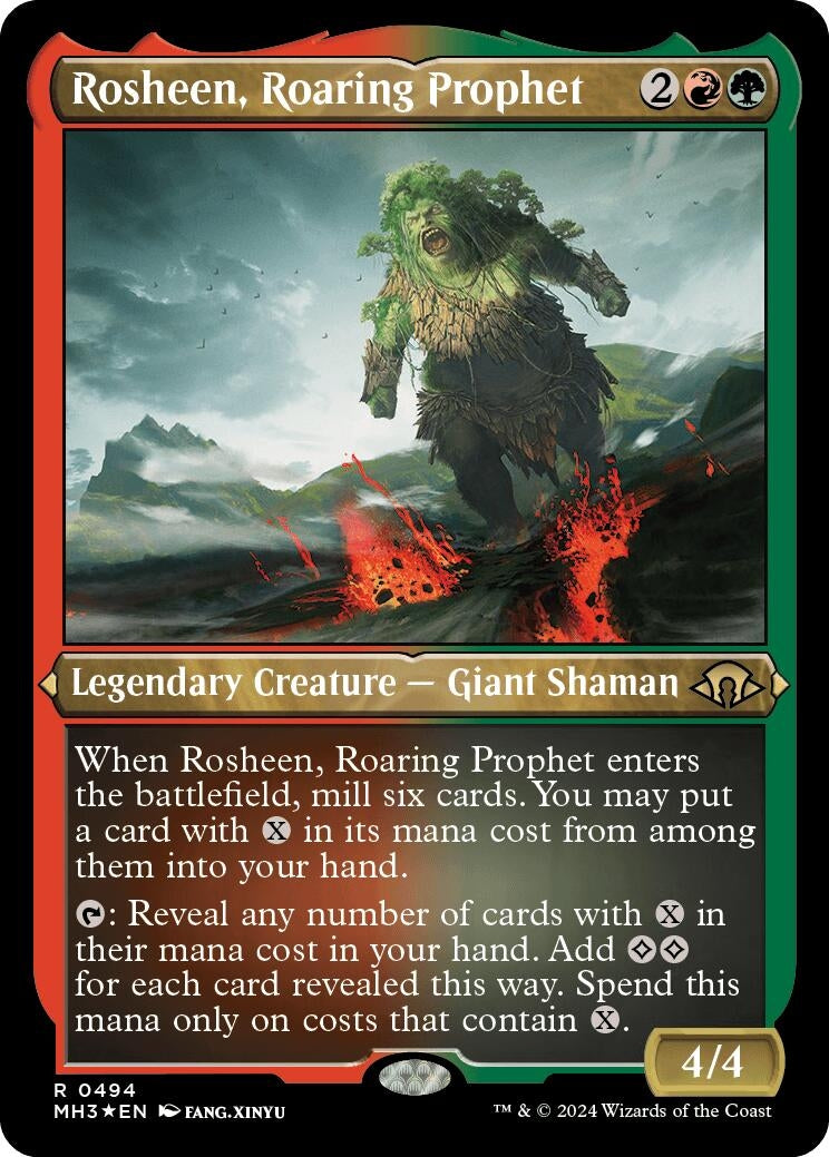 Image for Rosheen, Roaring Prophet (Foil Etched) (494) (MH3) - Magic: The Gathering