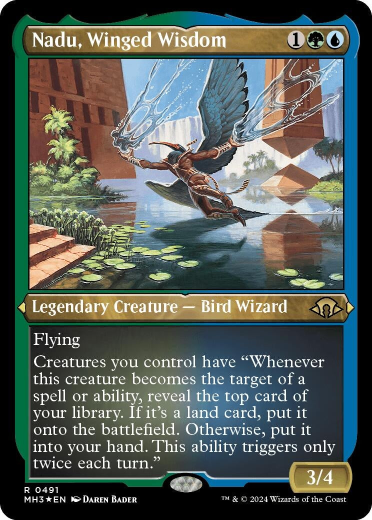 Image for Nadu, Winged Wisdom (Foil Etched) (491) (MH3) - Magic: The Gathering
