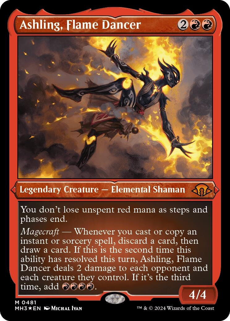 Image for Ashling, Flame Dancer (Foil Etched) (481) (MH3) - Magic: The Gathering