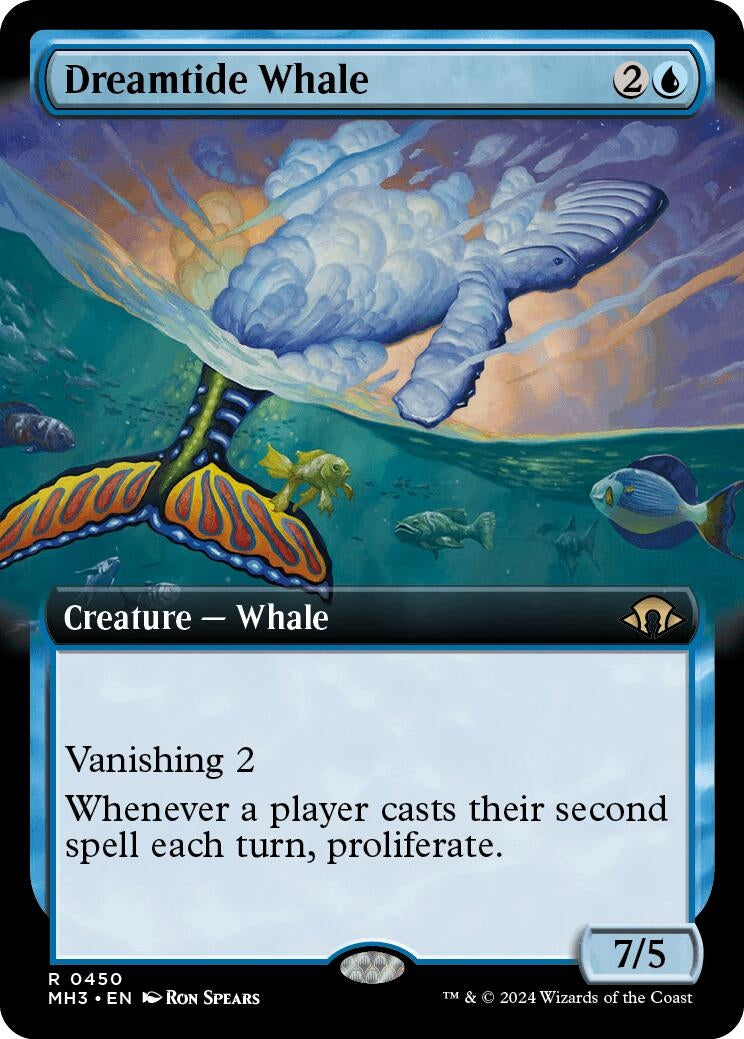 Image for Dreamtide Whale (Extended Art) (450) (MH3) - Magic: The Gathering