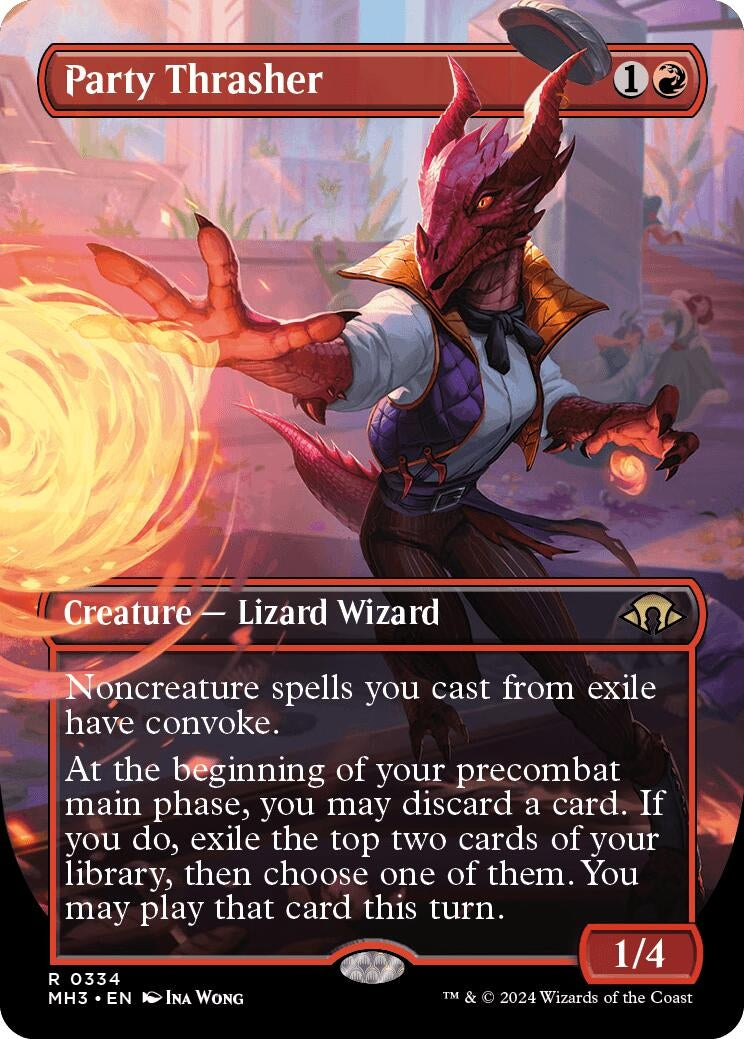 Image for Party Thrasher (Borderless) (334) (MH3) - Magic: The Gathering