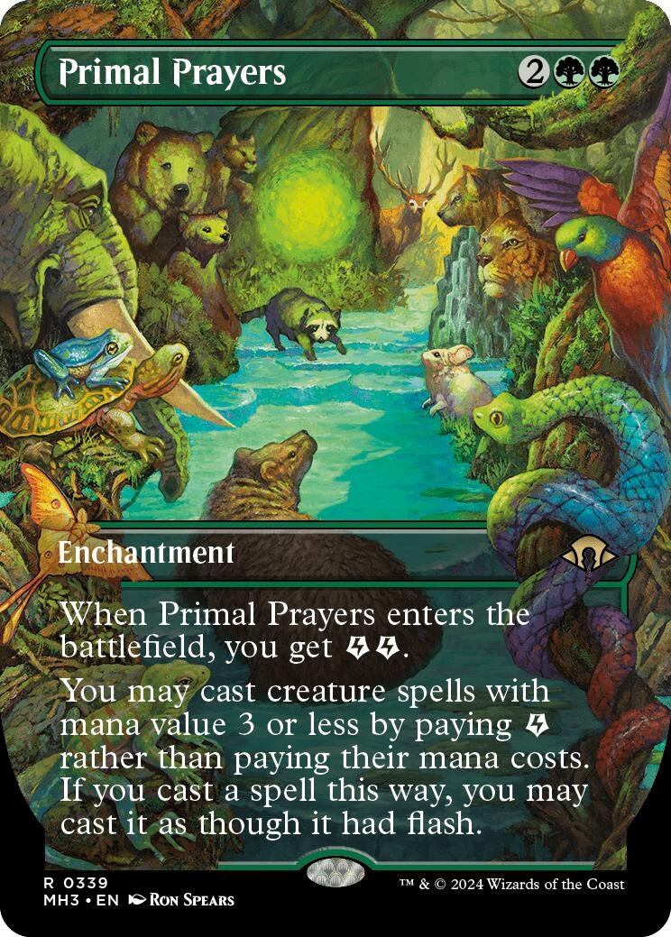 Image for Primal Prayers (Borderless) (339) (MH3) - Magic: The Gathering