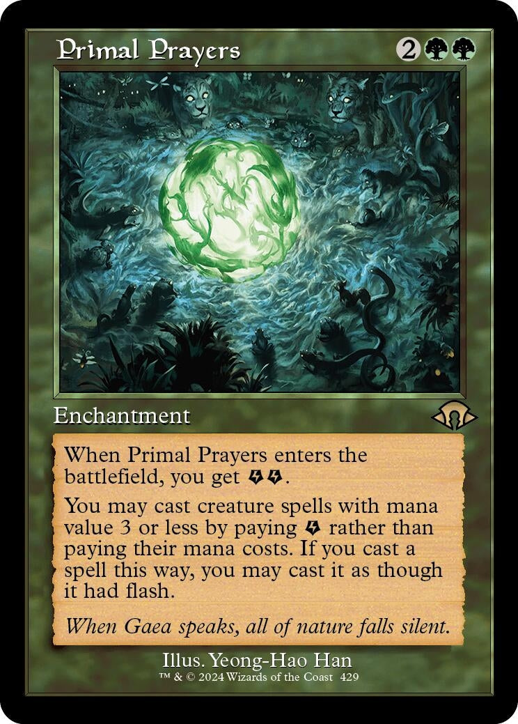 Image for Primal Prayers (Retro Frame) (429) (MH3) - Magic: The Gathering