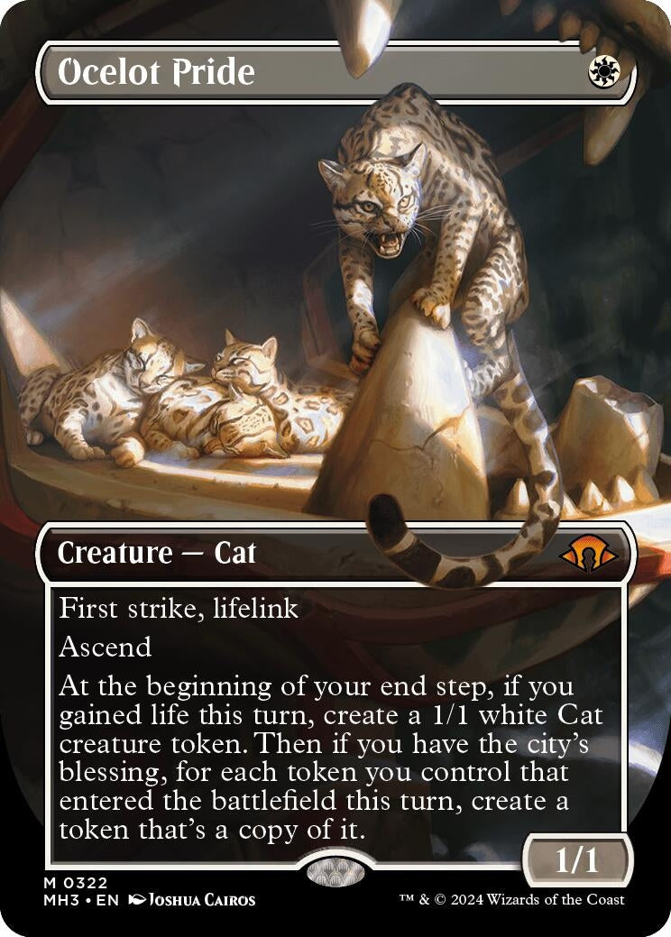 Image for Ocelot Pride (Borderless) (322) (MH3) - Magic: The Gathering