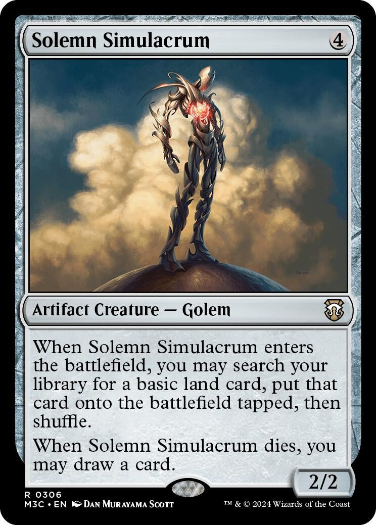 Image for Solemn Simulacrum (306) (M3C) - Magic: The Gathering