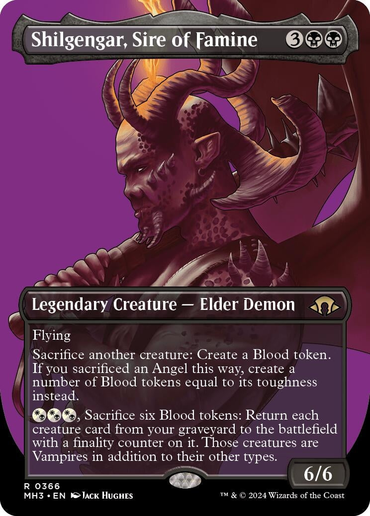 Image for Shilgengar, Sire of Famine (Borderless) (366) (MH3) - Magic: The Gathering