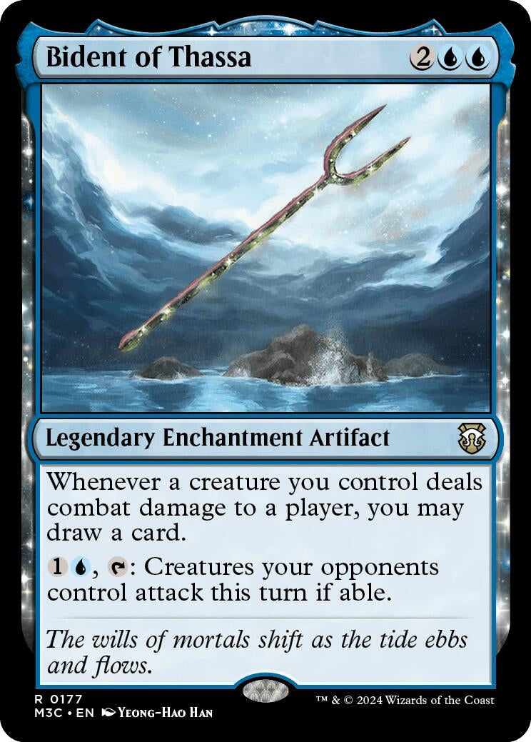 Image for Bident of Thassa (Ripple Foil) (177) (M3C) - Magic: The Gathering