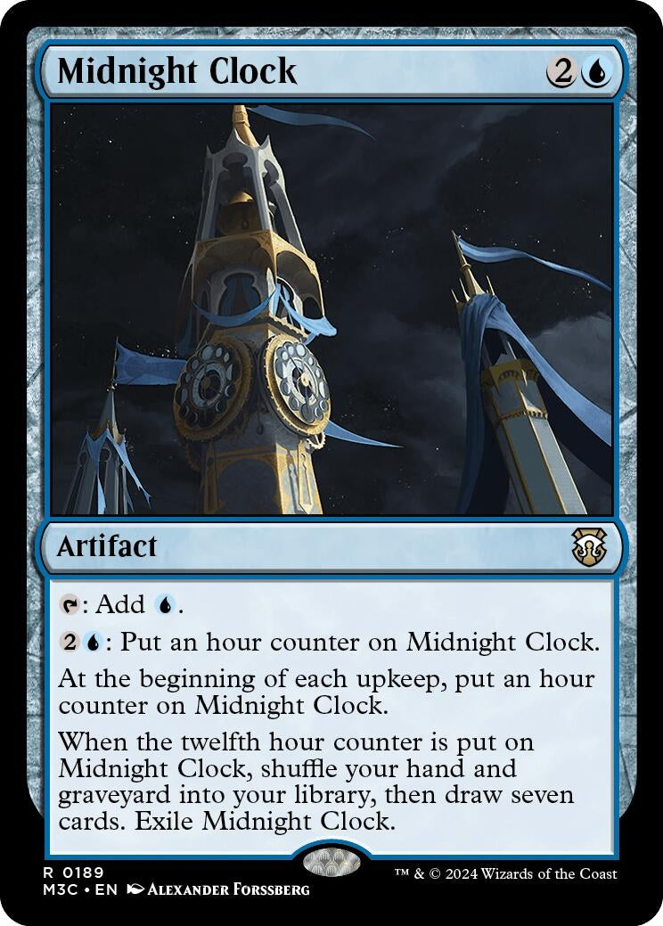 Image for Midnight Clock (Ripple Foil) (189) (M3C) - Magic: The Gathering