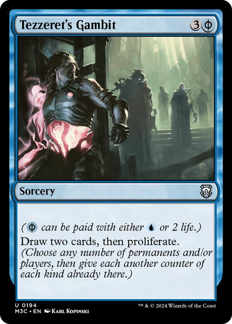 Image for Tezzeret's Gambit (Ripple Foil) (194) (M3C) - Magic: The Gathering