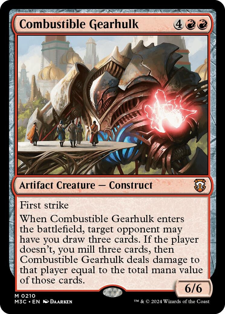 Image for Combustible Gearhulk (Ripple Foil) (210) (M3C) - Magic: The Gathering