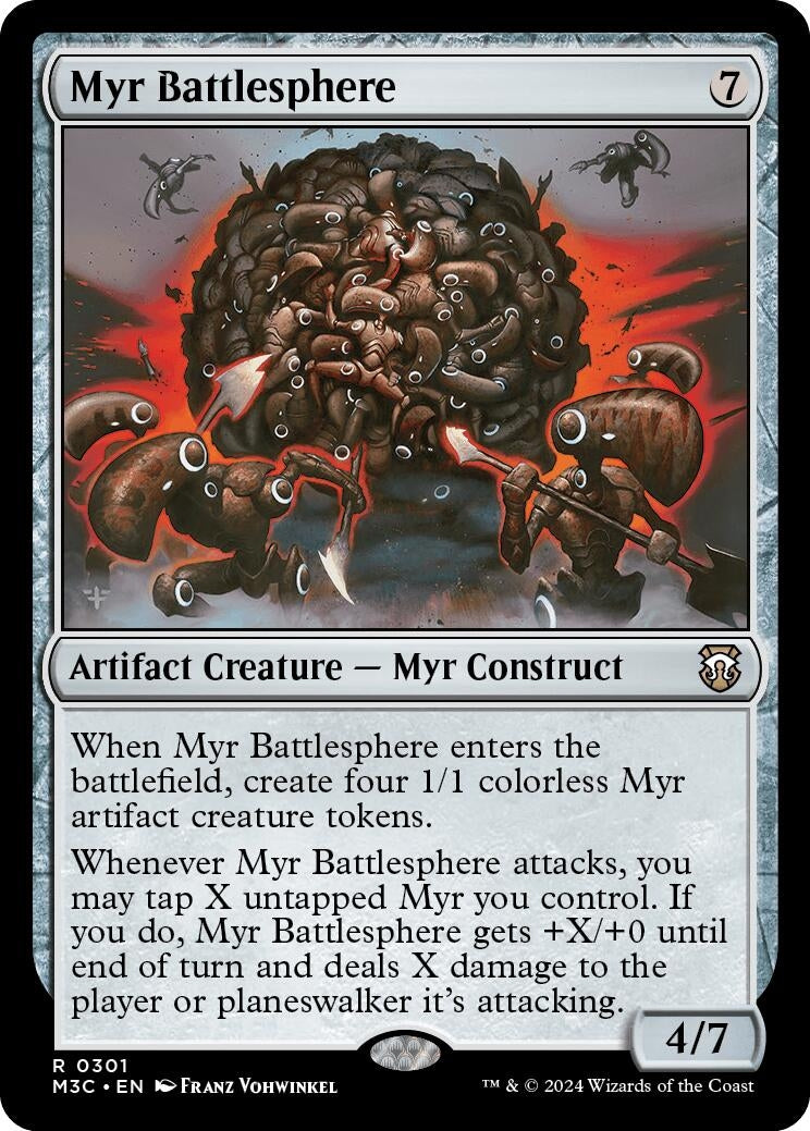 Image for Myr Battlesphere (Ripple Foil) (301) (M3C) - Magic: The Gathering