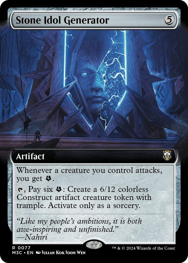 Image for Stone Idol Generator (Extended Art) (Ripple Foil) (77) (M3C) - Magic: The Gathering