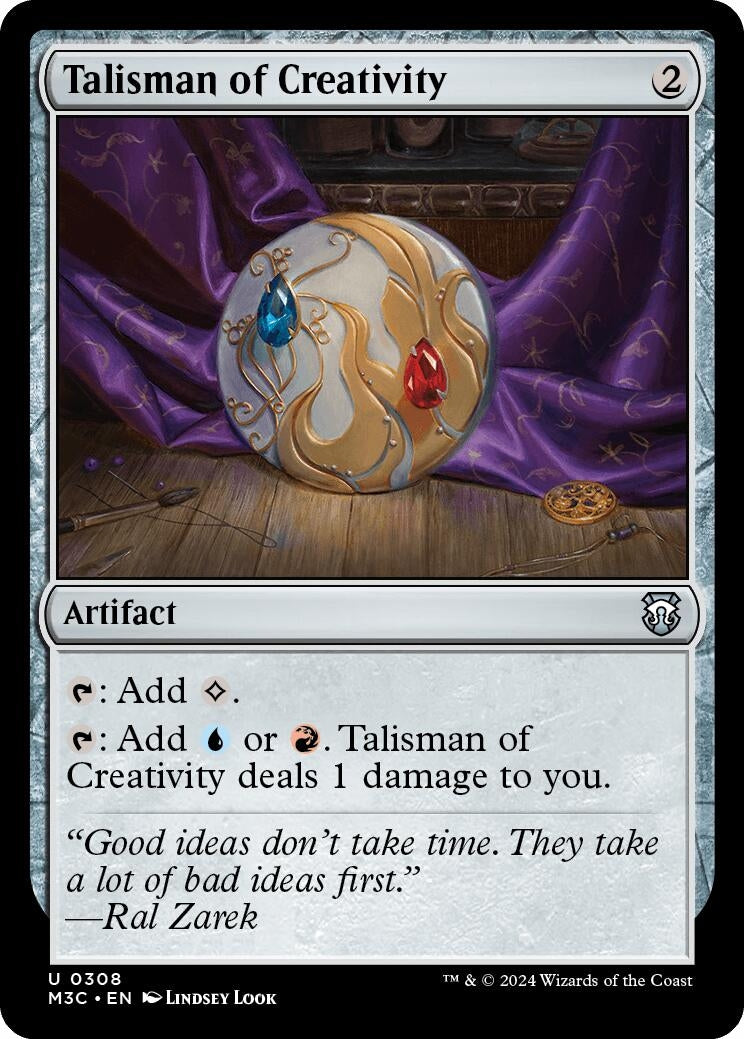 Image for Talisman of Creativity (Ripple Foil) (308) (M3C) - Magic: The Gathering