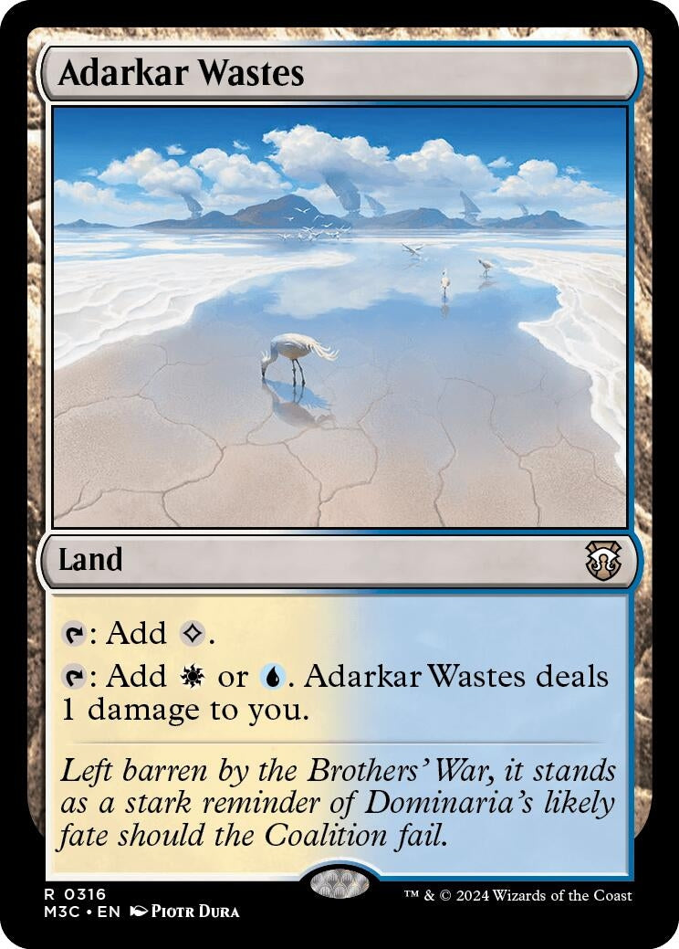 Image for Adarkar Wastes (Ripple Foil) (316) (M3C) - Magic: The Gathering