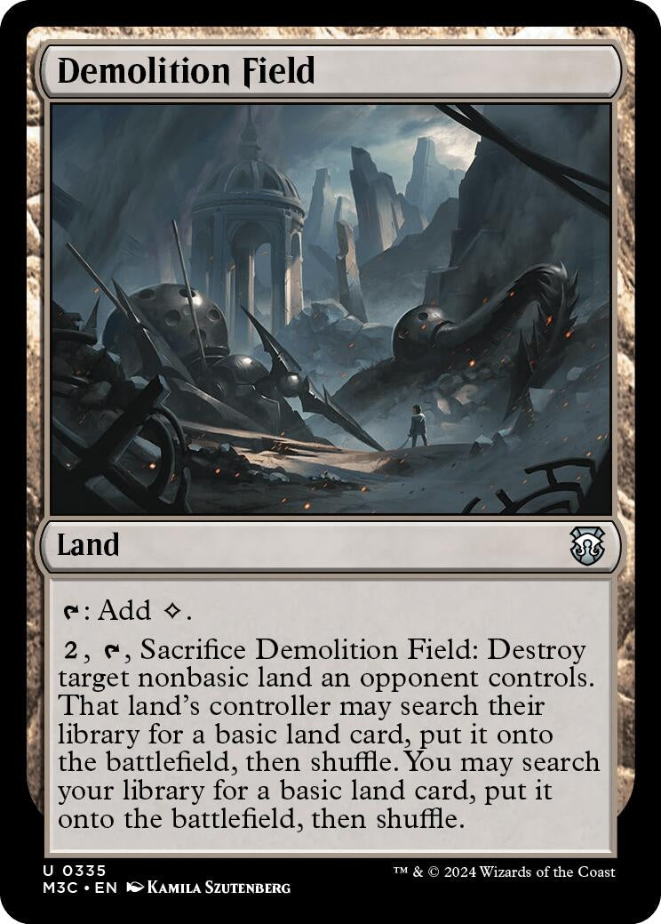 Image for Demolition Field (Ripple Foil) (335) (M3C) - Magic: The Gathering