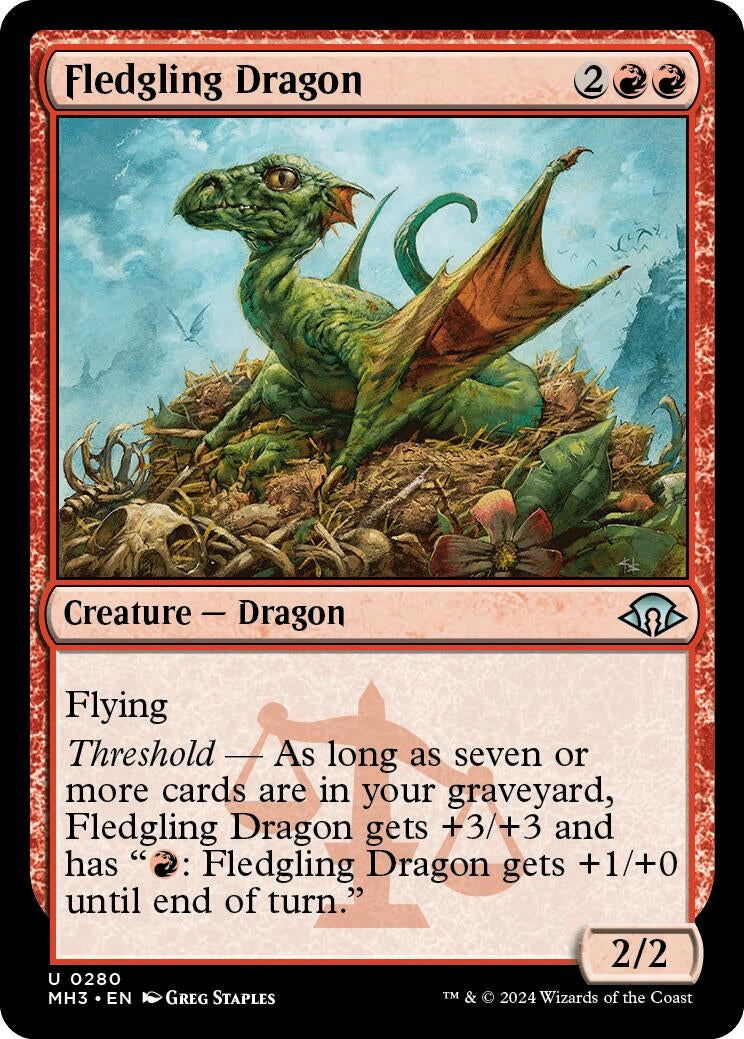 Image for Fledgling Dragon (280) (MH3) - Magic: The Gathering