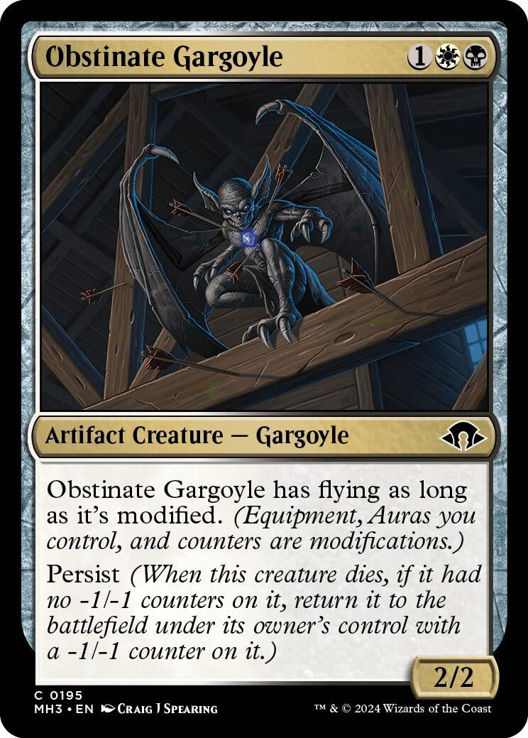 Image for Obstinate Gargoyle (195) (MH3) - Magic: The Gathering