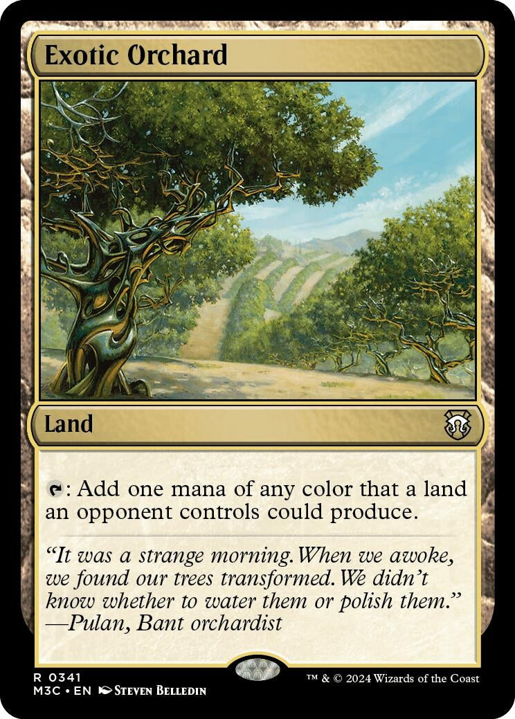Image for Exotic Orchard (Ripple Foil) (341) (M3C) - Magic: The Gathering