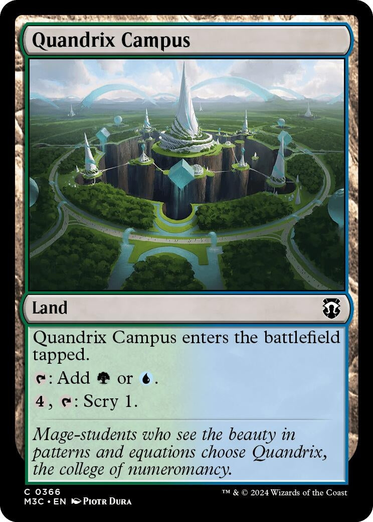 Image for Quandrix Campus (Ripple Foil) (366) (M3C) - Magic: The Gathering