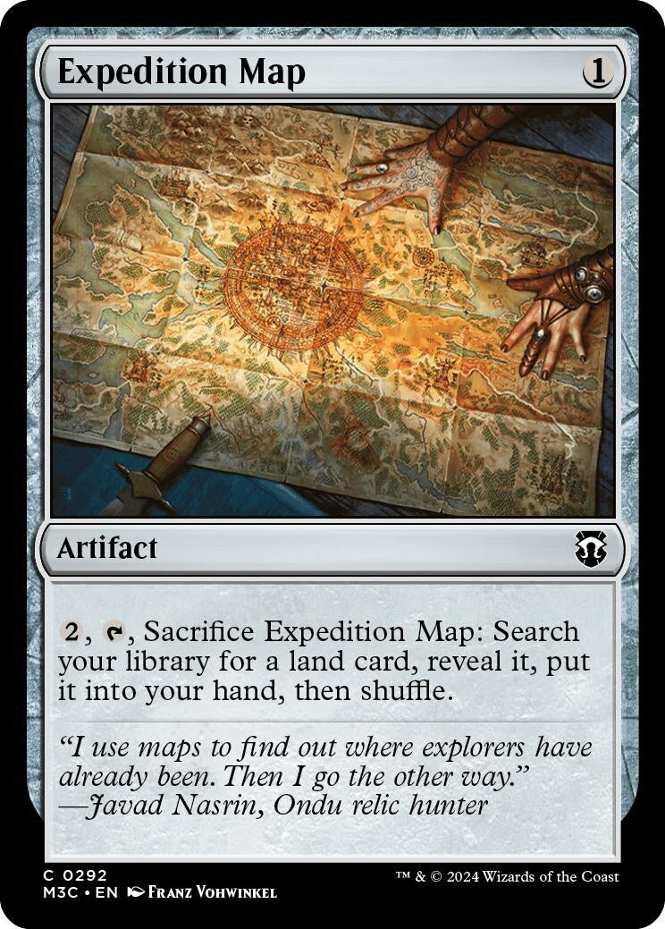 Image for Expedition Map (Ripple Foil) (292) (M3C) - Magic: The Gathering