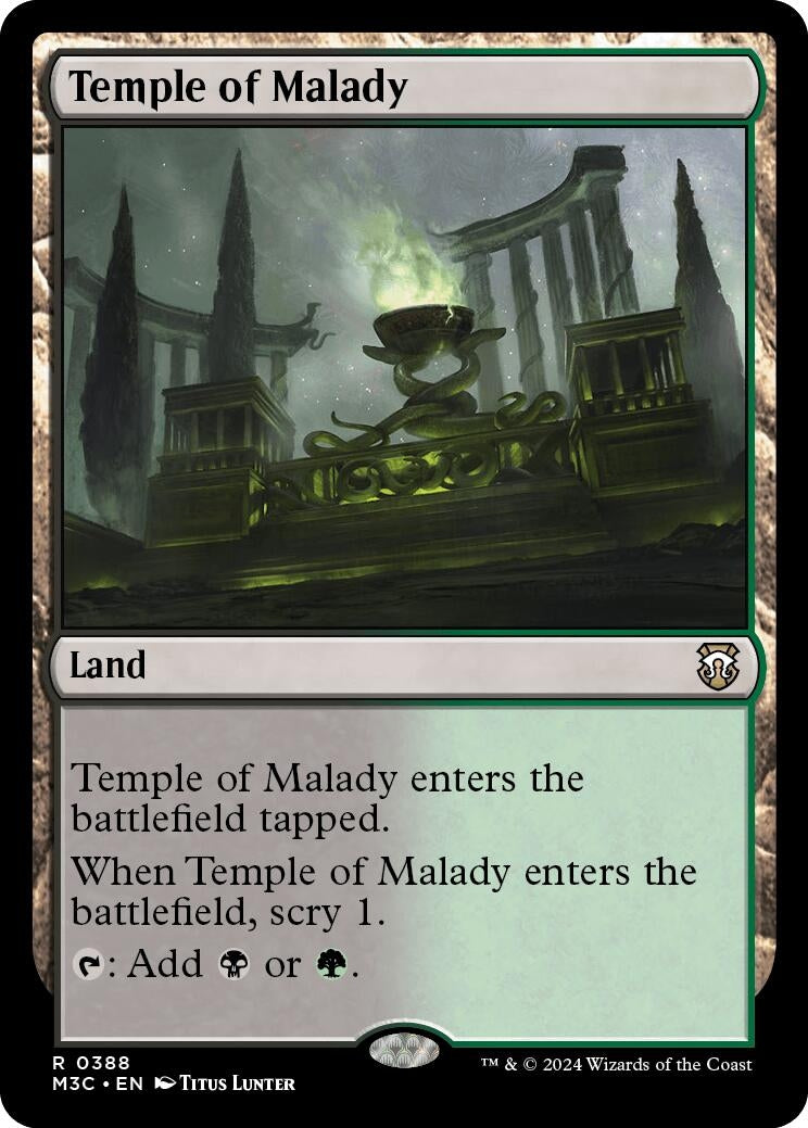 Image for Temple of Malady (Ripple Foil) (388) (M3C) - Magic: The Gathering