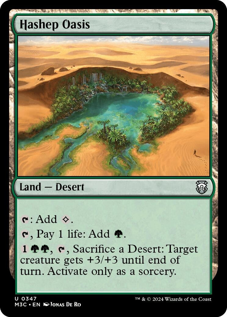 Image for Hashep Oasis (Ripple Foil) (347) (M3C) - Magic: The Gathering