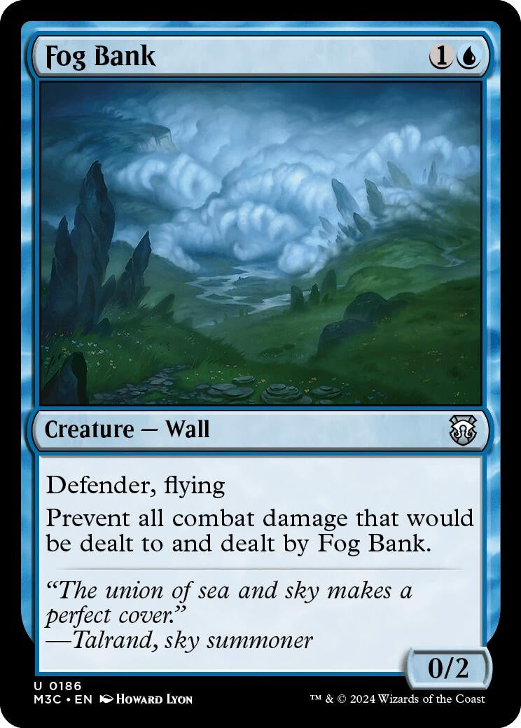 Image for Fog Bank (Ripple Foil) (186) (M3C) - Magic: The Gathering