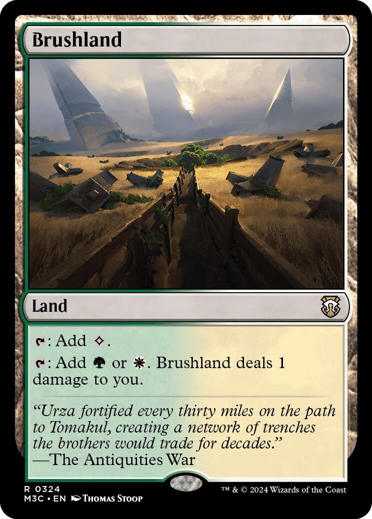 Image for Brushland (Ripple Foil) (324) (M3C) - Magic: The Gathering