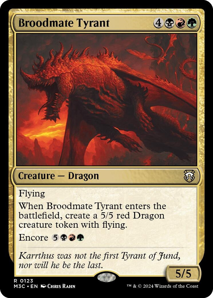 Image for Broodmate Tyrant (123) (M3C) - Magic: The Gathering
