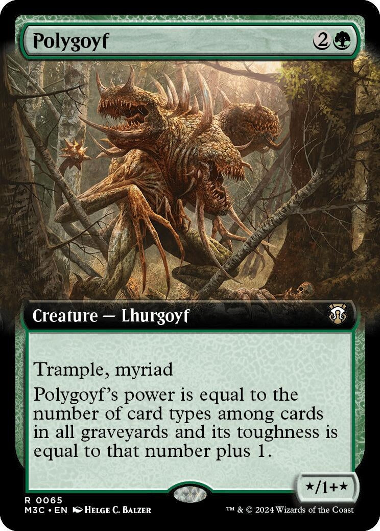 Image for Polygoyf (Extended Art) (65) (M3C) - Magic: The Gathering