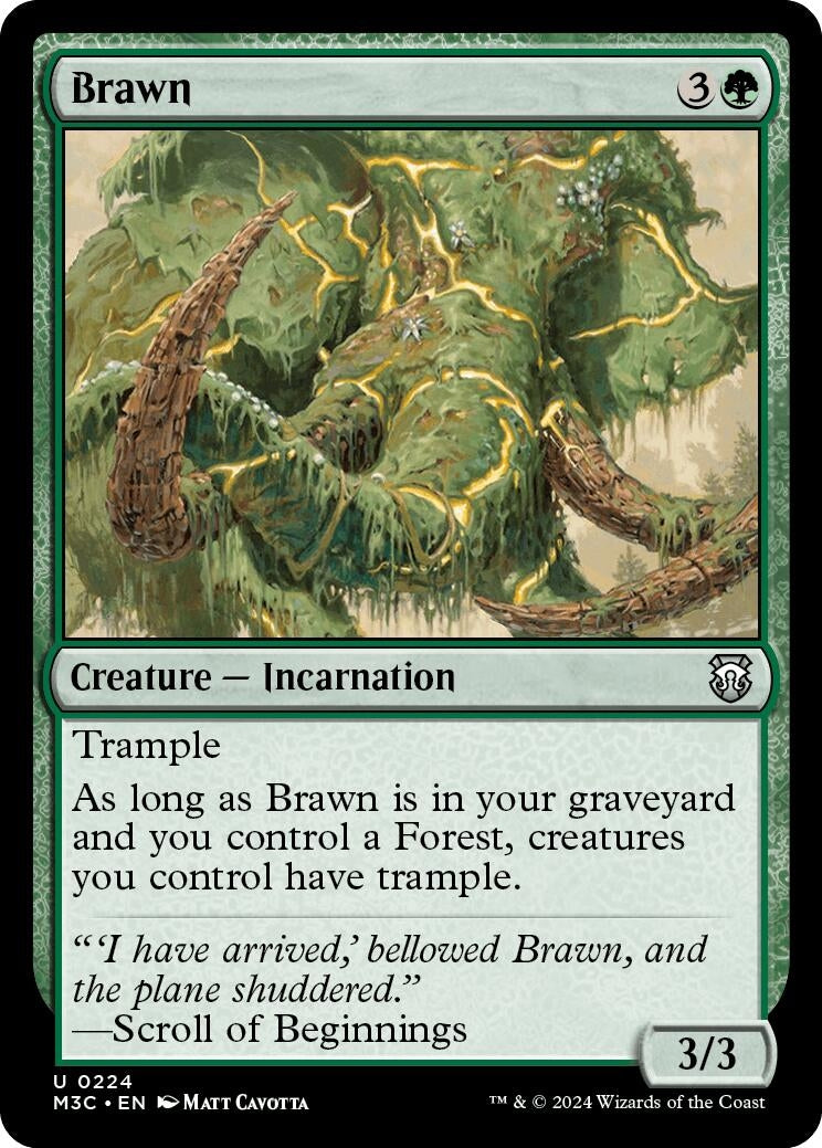 Image for Brawn (Ripple Foil) (224) (M3C) - Magic: The Gathering