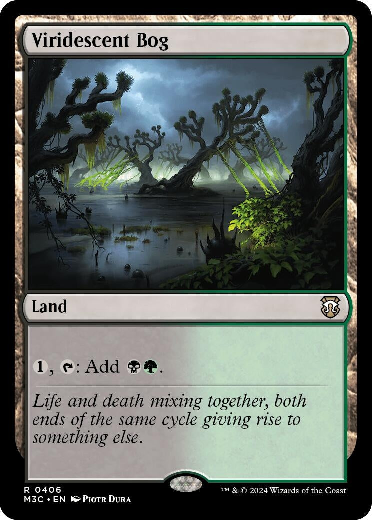 Image for Viridescent Bog (Ripple Foil) (406) (M3C) - Magic: The Gathering
