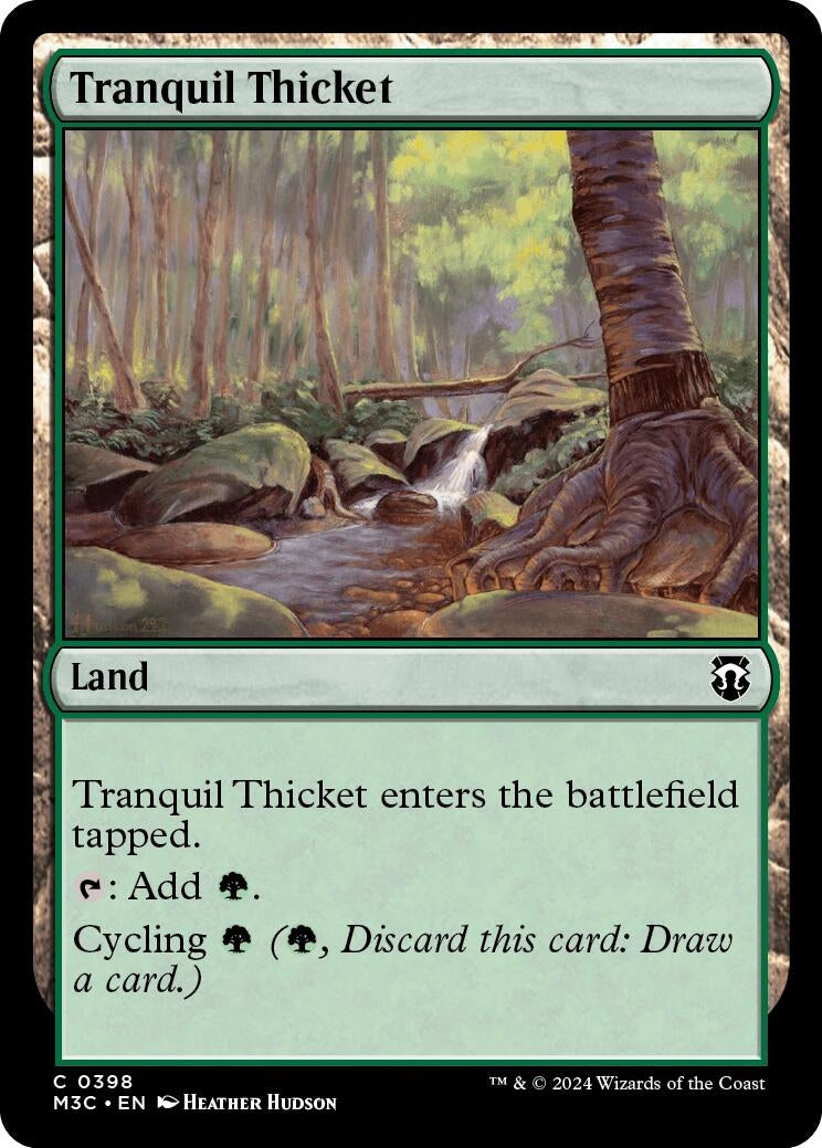 Image for Tranquil Thicket (Ripple Foil) (398) (M3C) - Magic: The Gathering