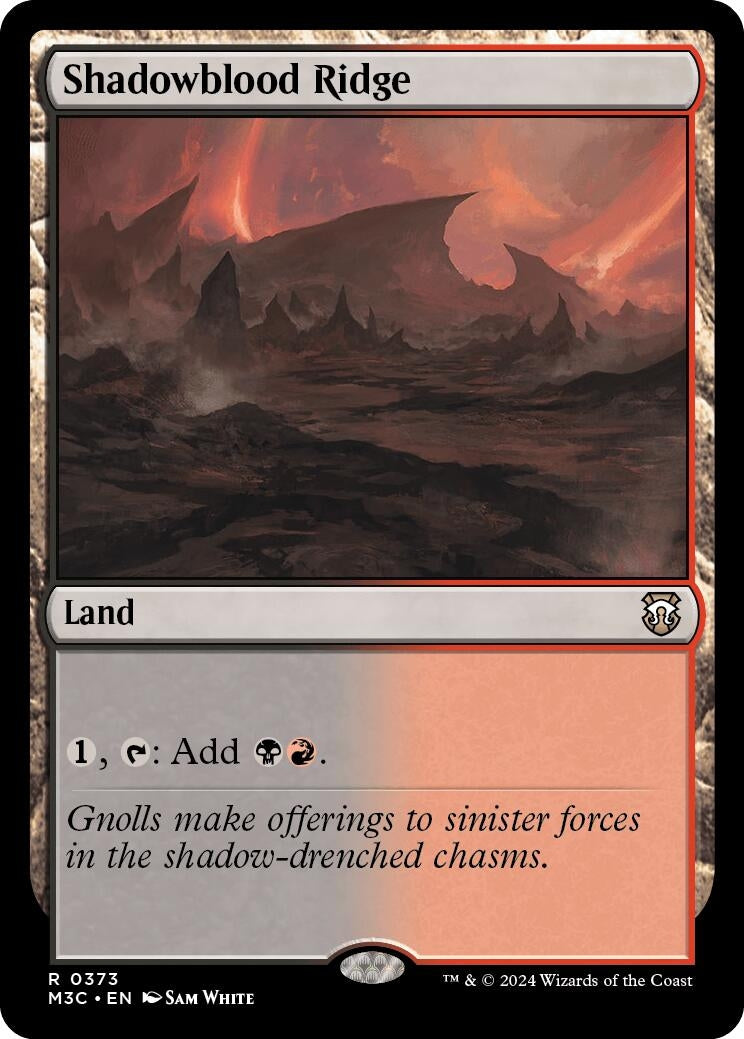Image for Shadowblood Ridge (Ripple Foil) (373) (M3C) - Magic: The Gathering